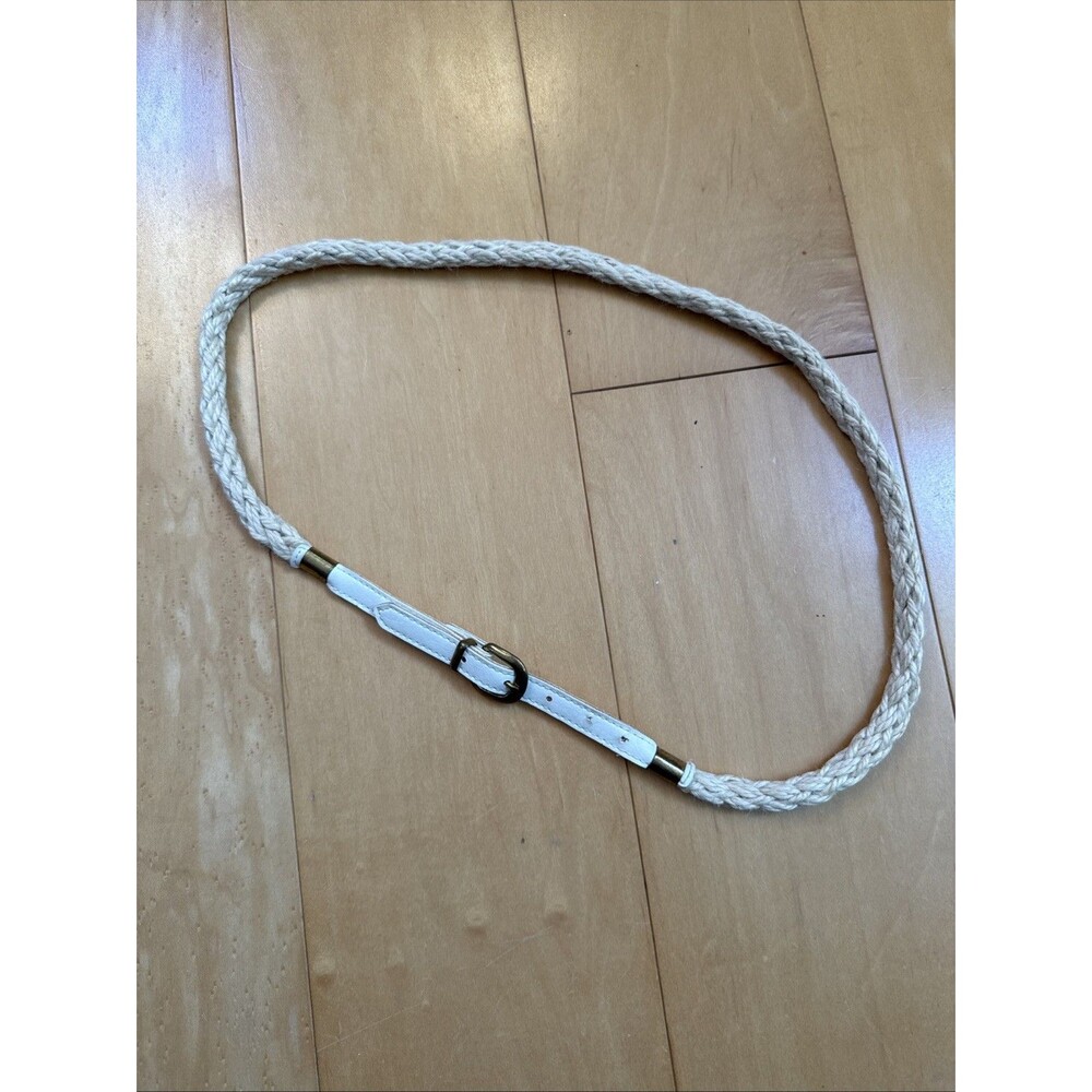 WHITE ROPE BELT unbranded Rope Detail Small Belt
